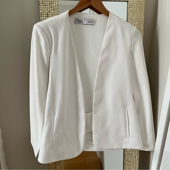 ZARA White Blazer Cape Jacket, XS - Picture 9 of 16